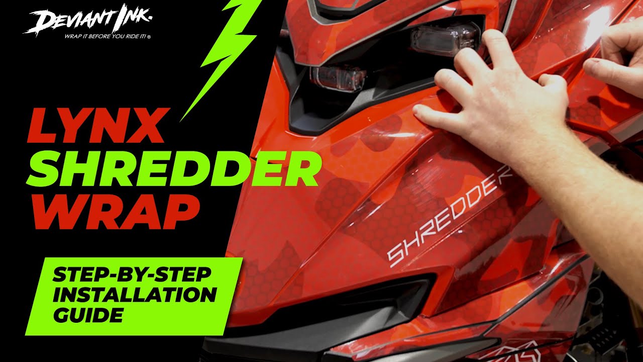 LYNX Shredder DS & RE Full Snowmobile Wrap Installation Guide - Deviant Ink