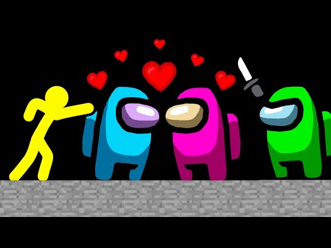Stickman VS Among Us: Crewmate Love - AVM Shorts Animation