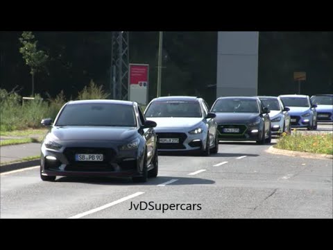 25+ Hyundai i30N & i30N Fastback at a Meet! Accelerations, Crackles & Sounds!