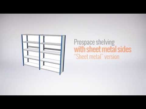 The Prospace+  shelving - Sheet metal version -