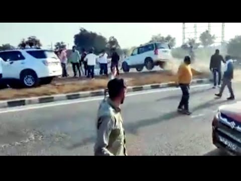 #scorpiovsfortuner Scorpio stunt at farmer's relly💪Power of Scorpio👍💪 #farmersprotest sidhumoosewala