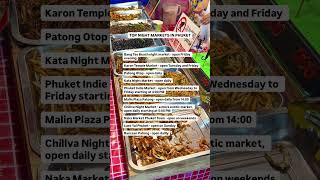 Top night markets on Phuket Island, Thailand #travel