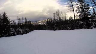 preview picture of video 'Skiing Fernie - Boomerang Ridge Run - Lizard Bowl - 24th December 2013'