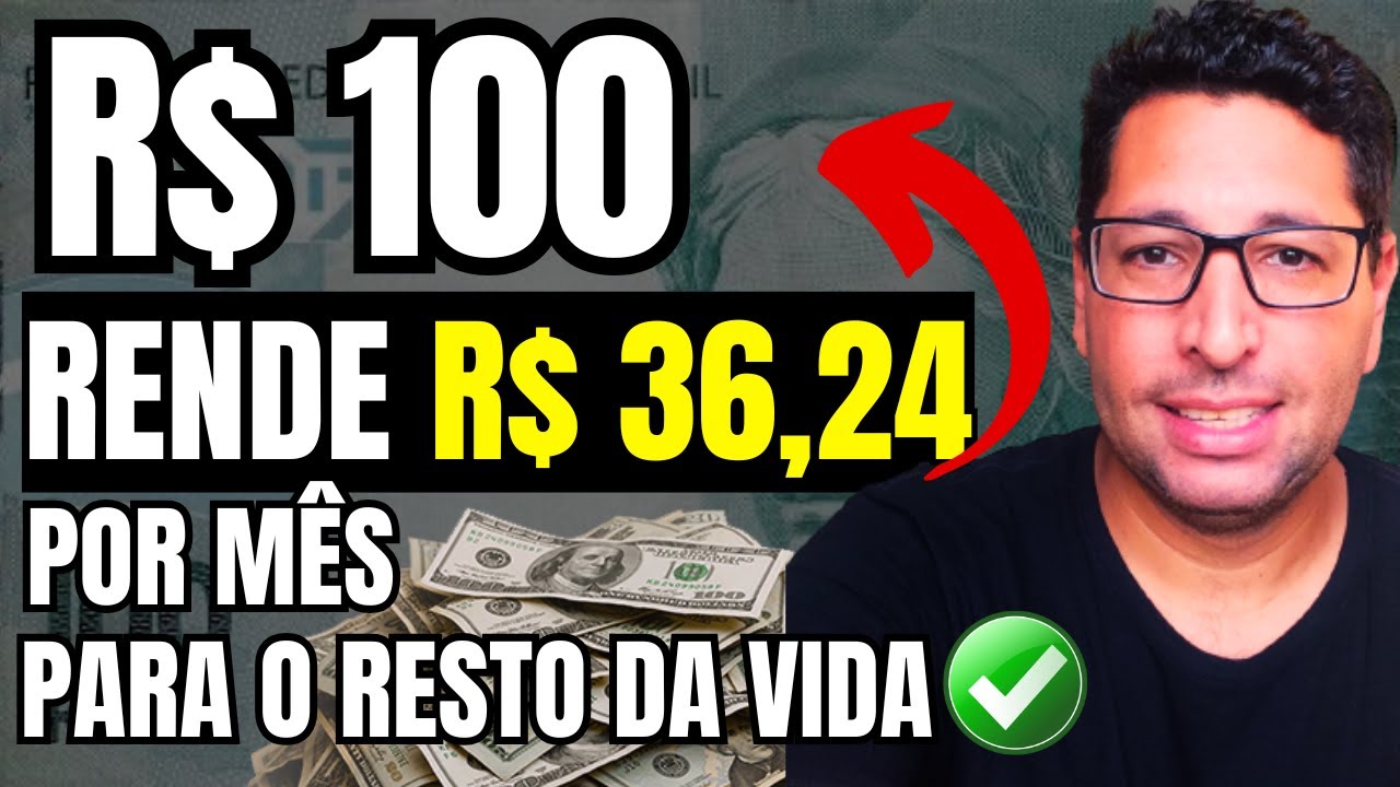 COMO GANHAR R$ 36,24 POR MÊS PARA O RESTO DA VIDA INVESTINDO APENAS R$ 100,00 POR MÊS