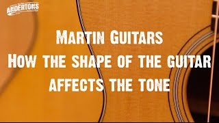 Video thumbnail for Acoustic Paradiso - Martin Guitars - How the shape of the guitar affects the tone. by Andertons Music Co