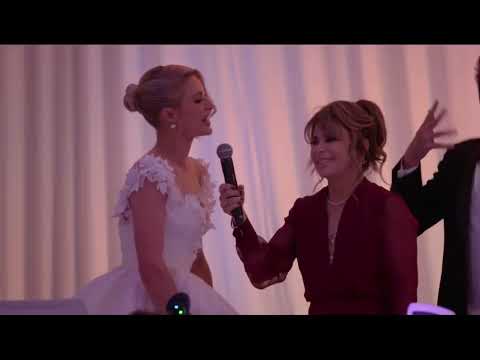 Paula Abdul performing at Paris Hilton’s wedding. Kim Kardashion, Nicole Richie, Demi Lovato