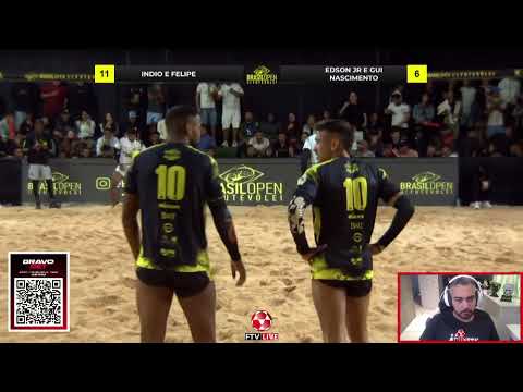 Índio and Felipe vs. Edson Jr. and Gui Nascimento - Brazil Open Footvolley - React FTV Ep. 788