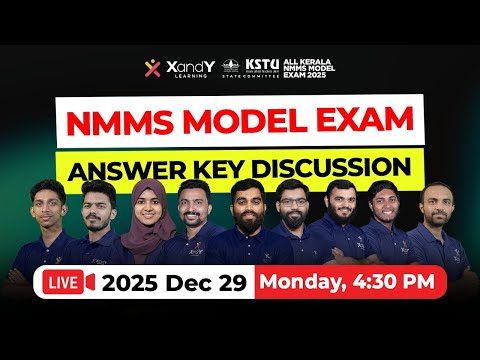 🔴 LIVE : Answer Key  Discussion | All Kerala NMMS Model Exam  | XandY NMMS