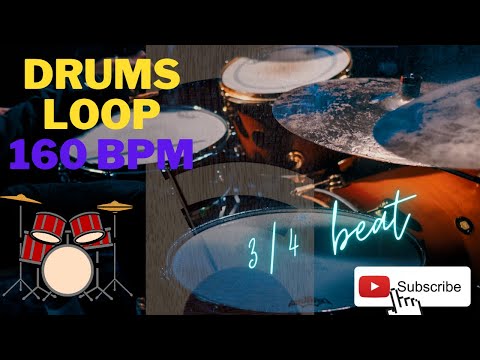 [FREE] Drums Loop | 160 BPM | Simple Straight Beat | 3/4 [NO COPYRIGHT]