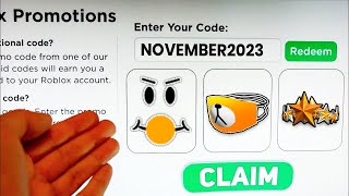 2023 *3 NEW* ROBLOX PROMO CODES All Free ROBUX Items in NOVEMBER + EVENT | All Free Items on Roblox