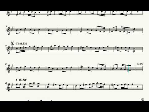 Mini Mini Bir Nihavent Peşrevi (1) H. Sadettin Arel - Nota Eşliğinde İcrâ (Karar: Bolahenk Neyi - D)