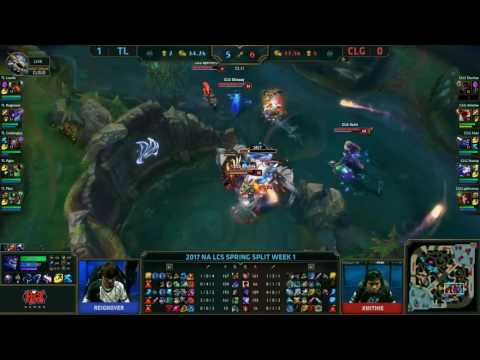 CLG vs TL Highlights Game 2 Highlights NA LCS 2017 Spring W1D2