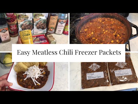 Vegan Freezer Meal Prep: Make-Ahead Meatless Chili | Healthy & Filling #vegancooking