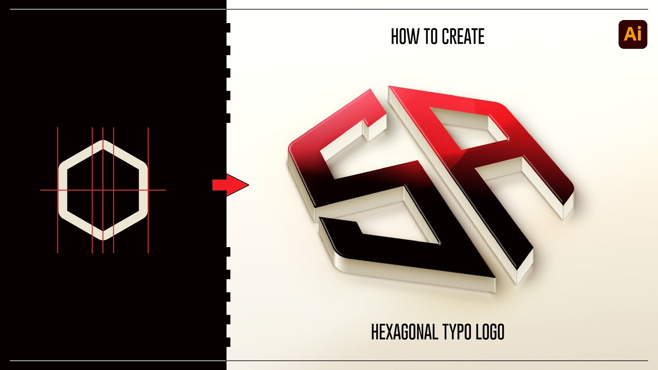 How to design Modern Polygon Logo | Adobe Illustrator