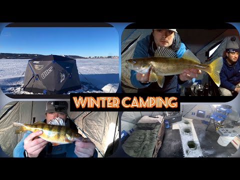 Winter Camping on  The Ice | Night #2 Very Windy| Crooked Lake, SK (Part 2)