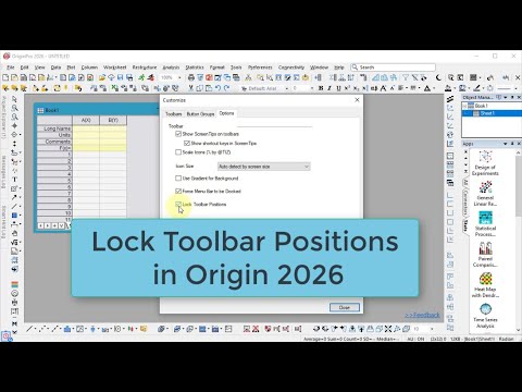 Reset workspace and lock toolbar positions