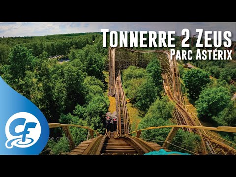 Tonnerre 2 Zeus front seat on-ride 5K POV @60fps Parc Astérix Asterix