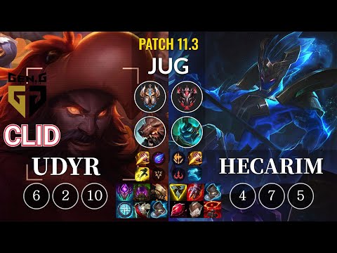 GEN Clid Udyr vs Hecarim Jungle - KR Patch 11.3