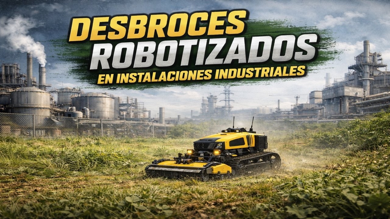 Desbroce de instalaciones con robot desbrozador