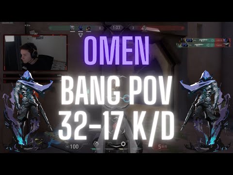 100T Bang POV Omen on Ascent 32-17 K/D (VALORANT Pro POV)