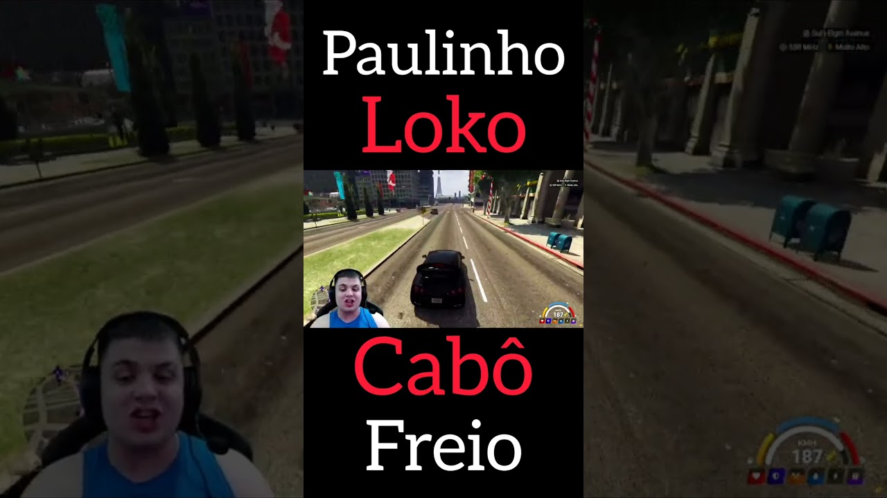 #GTARP 😂😂PAULINHO LOKO ESTREIO SEU CARRO NOVO FAZENDO CABÔ O FREIO 😂😂