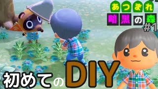 【あつ森】虫あみ作ったらやる事なんて決まってるでしょうが！【あつまれ どうぶつの森初見実況プレイ】#1初めてのDIY編