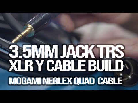 3.5mm Jack to Neutrik XLR Y Split Mogami Neglex Quad Ultimate Complete Cable Build