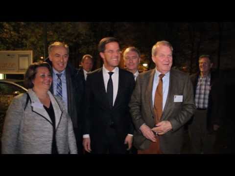 Premier Mark Rutte brengt bezoek aan Teylingen College KTS in Voorhout