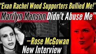 “I Was Bullied By Evan Rachel Wood Supporters Vs Marilyn Manson But He Never Abused Me -Rose McGowan