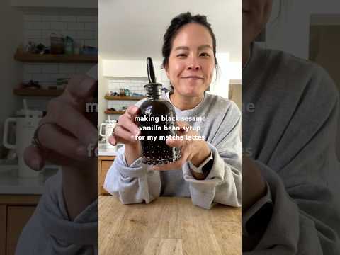 black sesame syrup for matcha lattes