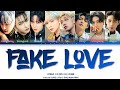 [AI COVER] ATEEZ - Fake Love (BTS) (Color Coded Lyrics)
