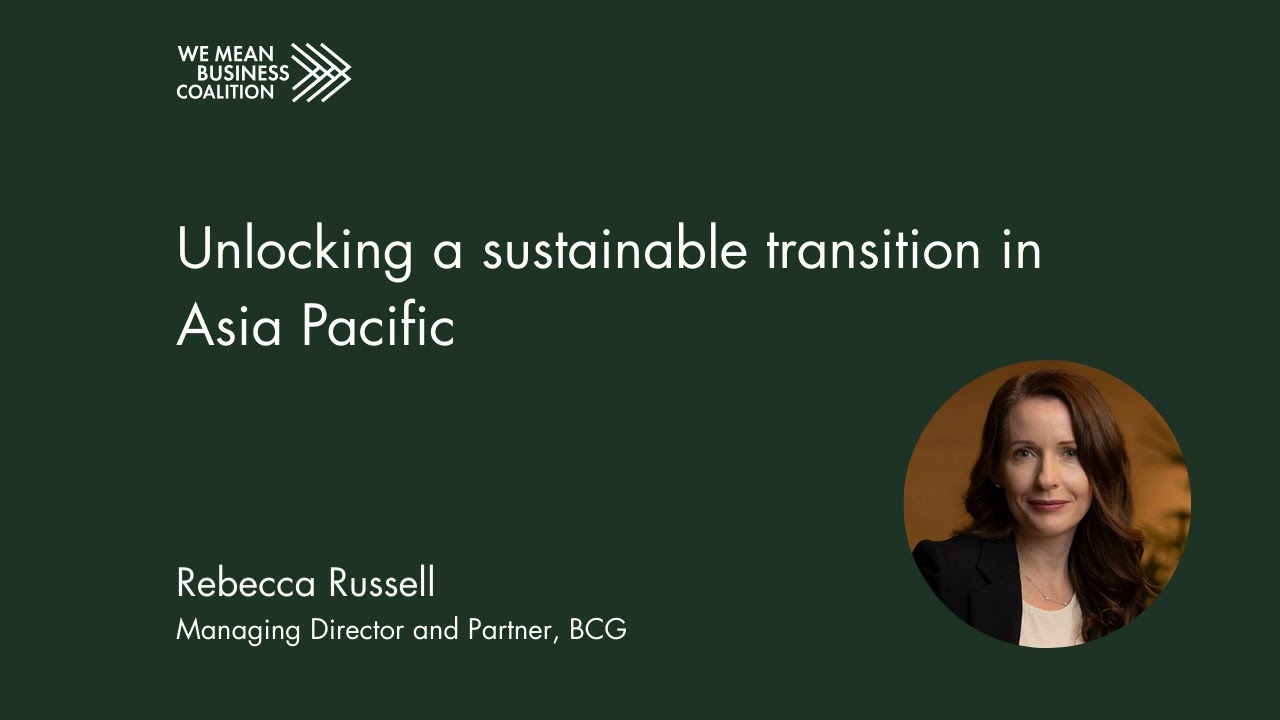 Rebecca Russell from Boston Consulting Group talks about APAC's green transition at COP30