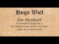 Der Musikant: medium low voice, piano accompaniment