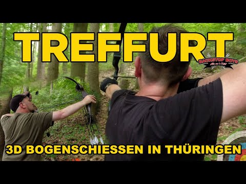 3D Bogenschießen in Thüringen - unterwegs auf dem Center Point Parcours in Treffurt.