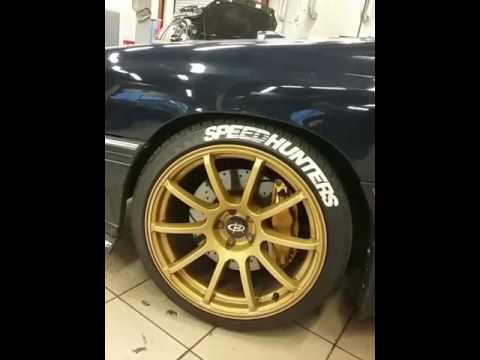 Lowering my Subaru Legacy in the workshop lift with KW V1 coilovers