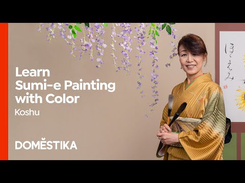 Sumi-e Painting with Color for Floral Illustrations - Course by Koshu | Domestika English