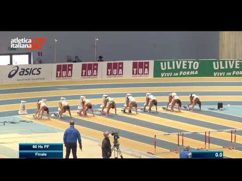 60 metri ostacoli donne 2 finale promesse Campionati italiani juniores e promesse indoor 2022