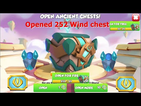 Opened 252 Wind Ancient chest-Dragon Mania Legends | Origin of wind Ancient Event | DML