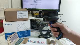 รีวิว สาธิต ทดสอบ Newland NLS HR2000 BT wireless barcode scanner เครื่องอ่านบาร์โค้ดไร้สาย
