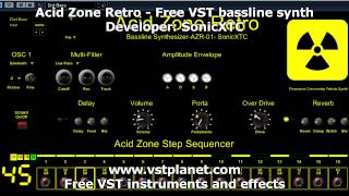 Video thumbnail for Acid Zone Retro - Free VST bassline synthesizer - vstplanet.com by Plugins Collection