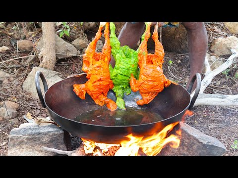 Colored Chicken Recipe | Deep Fried Full Chickens |...