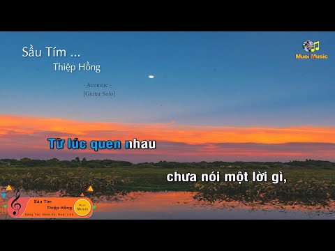 [Karaoke] SẦU TÍM THIỆP HỒNG - MUỐI MUSIC (Guitar Solo Beat) |Tháng Năm