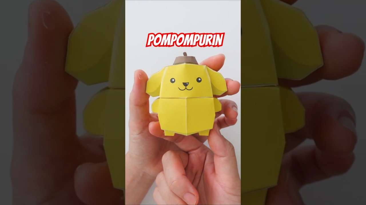 How to make  Pompompurin papercraft #hellokitty