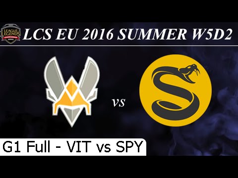 VIT vs SPY Game 1 Full 01/07/2016 - LCS EU Summer 2016 W5D2M8 Team Vitality vs Splyce