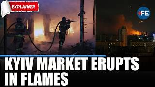 Russian Missile Strike Hits Kyiv Market | One Killed, Fires Erupt Across Ukrainian Capital