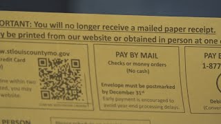 St. Louis County no longer mailing personal property/real estate tax receipt unless requested