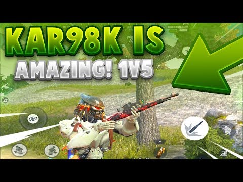 KAR98K 1V5 + 25 Kill Solo vs Fireteam Win! NEW BEST GUN in Rules Of Survival? I LOVE IT!