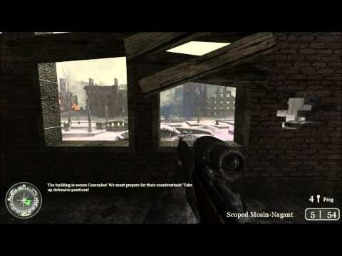 Call of Duty 2- Mission 7: Comrade Sniper "Veteran mode"