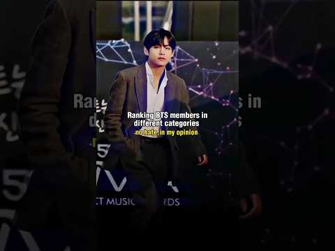 Ranking BTS members in different categories ✨#bts #kpop #ytshort #trending