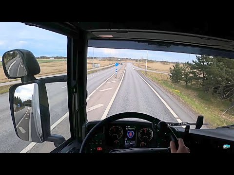 POV Driving - Scania G490 & Trailer - Eskilstuna (Wide angle mode + stabilization boost)